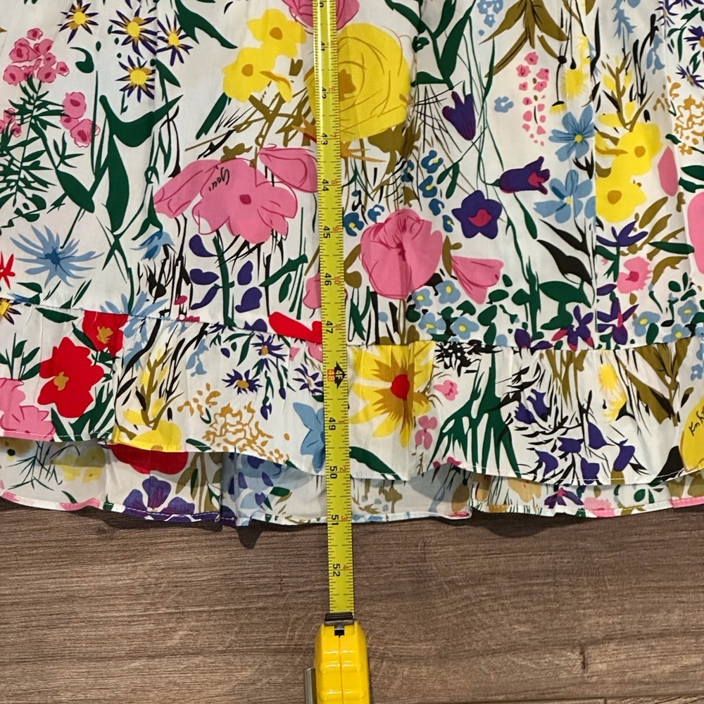 NWT! Anthropologie THML Floral Maxi Smocked Bodice Dress with Ruffle Sleeves - Picture 12 of 13